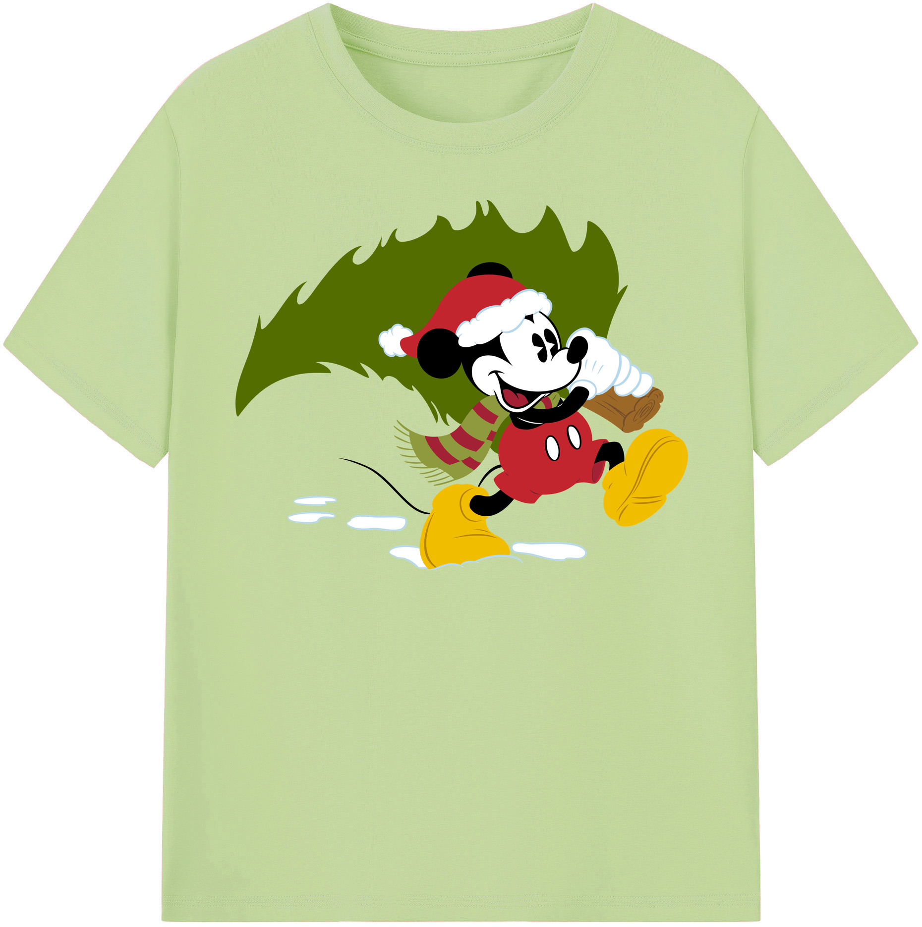 （画像用） ミッキーマウス Mickey Mouse 綿100％半袖Tシャツ（フロントプリント）